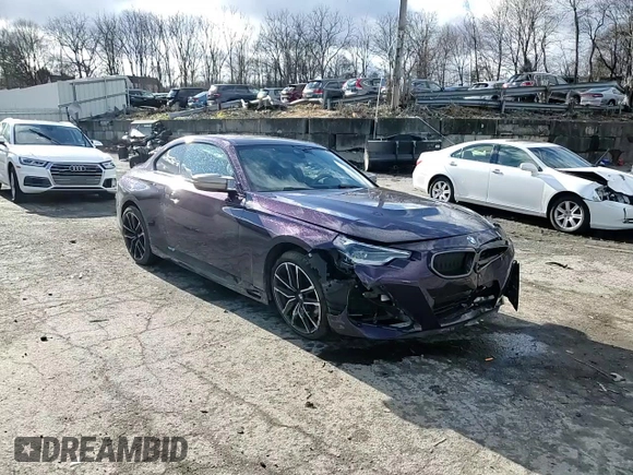 2022 BMW 2 Series M240i xDrive z VIN 3MW53CM09N8C49139, wystawiony jako Copart lot #87320934 z przebiegiem 26 753 mil mil oraz Szkoda całkowita • Salvage title. Historia ofert i sprzedaży dostępna na DreamBid. Obrazek 11.