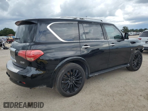 2017 Infiniti QX80 with VIN JN8AZ2ND9H9831199, listed as a Copart auction lot 70854654 with 142,994 mi miles and Salvage Title. Bid and sale history available at carsss.com. Image 3.