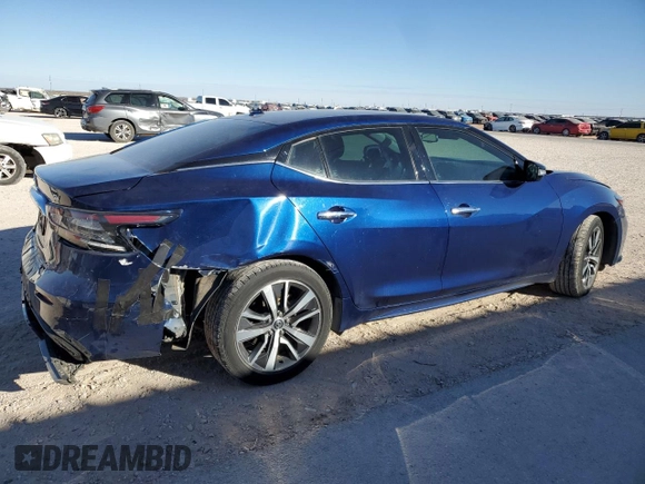 2020 Nissan Maxima SV with VIN 1N4AA6CV8LC362582, listed as a Copart auction lot 41818025 with 77,243 mi miles and Salvage Title. Bid and sale history available at carsss.com. Image 3.