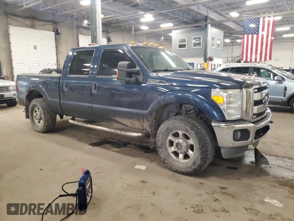 2013 Ford F-250 XL with VIN 1FT7W2B64DEB25764, listed as a Copart auction lot 60490365 with 240,846 mi miles and Salvage title. Bid and sale history available at DreamBid. Image 4.