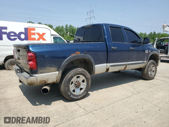 2007 Dodge 2500 SLT with VIN 1D7KS28C57J540953, listed as a Copart auction lot 59479515 with 161,192 mi miles and Salvage title. Bid and sale history available at DreamBid. Image 3.