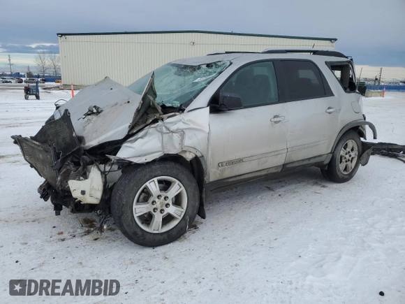 2008 GMC Acadia SLE1 z VIN 1GKER13768J153129, wystawiony jako Copart lot #46339635 z przebiegiem Nie podano mil oraz Szkoda całkowita • Salvage title. Historia ofert i sprzedaży dostępna na DreamBid. Obrazek 1.