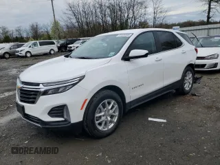 2024 Chevrolet Equinox LT with VIN 3GNAXKEG5RL110258, listed as a Copart auction lot 51835395 with 7,601 mi miles and Salvage Title. Bid and sale history available at DreamBid. Image 1.