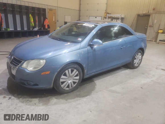 2007 Volkswagen Eos 2.0T with VIN WVWBA71F47V044596, listed as a Copart auction lot 48430555 with 88,401 mi miles and Salvage Title. Bid and sale history available at DreamBid. Image 1.