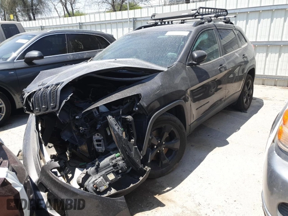 2018 Jeep Cherokee Latitude with VIN 1C4PJLCB9JD595676, listed as a Copart auction lot 54089255 with 103,033 mi miles and Salvage title. Bid and sale history available at DreamBid. Image 1.