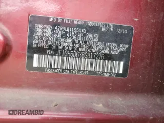 2011 Subaru Impreza Outback Special Sports z VIN JF1GH6D63BG817276, wystawiony jako Copart lot #44472425 z przebiegiem 143 321 mil mil oraz Szkoda całkowita • Salvage title. Historia ofert i sprzedaży dostępna na DreamBid. Obrazek 14.