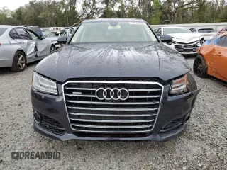 2018 Audi A8 with VIN WAU44AFDXJN000255, listed as a Copart auction lot 45706405 with 60,065 mi miles and Salvage title. Bid and sale history available at DreamBid. Image 5.