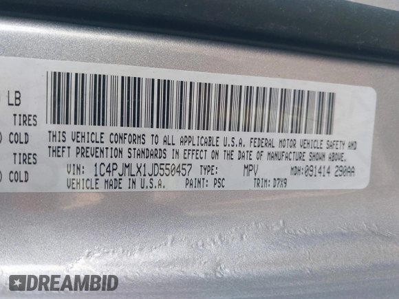 2018 Jeep Cherokee Latitude Plus with VIN 1C4PJMLX1JD550457, listed as a IAAI auction lot 41456104 with 85,931 mi miles and . Bid and sale history available at DreamBid. Image 9.