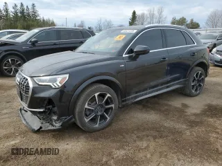 2021 Audi Q3 S line Premium Plus with VIN WA1EECF39M1082136, listed as a Copart auction lot 50637235 with 53,680 mi miles and Salvage Title. Bid and sale history available at DreamBid. Image 1.