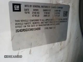 2017 Buick Regal Premium II with VIN 2G4GR5GX3H9134096, listed as a Copart auction lot 50752825 with 63,676 mi miles and Salvage title. Bid and sale history available at DreamBid. Image 13.