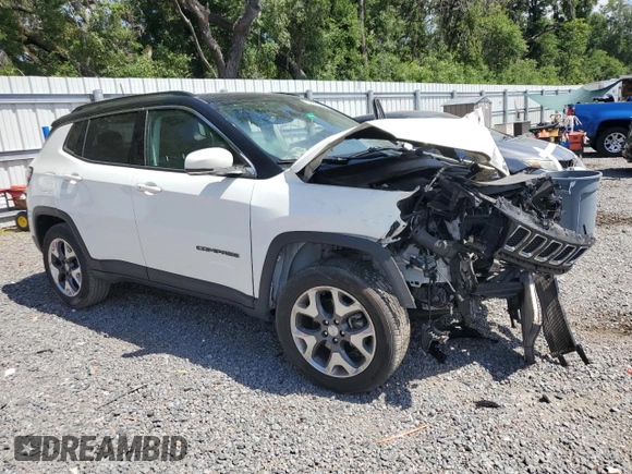 2018 Jeep Compass Limited with VIN 3C4NJDCB3JT402168, listed as a Copart auction lot 55512445 with 49,832 mi miles and Salvage Title. Bid and sale history available at DreamBid. Image 4.