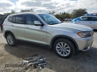 2013 BMW X3 xDrive28i with VIN 5UXWX9C57D0D01583, listed as a Copart auction lot 46401435 with 133,506 mi miles and Clean Title. Bid and sale history available at carsss.com. Image 4.