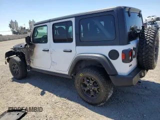 2022 Jeep Wrangler Unlimited Willys with VIN 1C4HJXDM6NW155064, listed as a Copart auction lot 68666394 with Not Provided miles and Salvage Title. Bid and sale history available at DreamBid. Image 2.