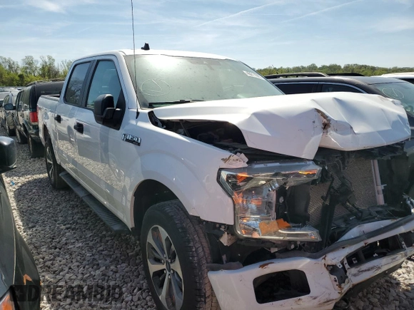2020 Ford F-150 XL with VIN 1FTEW1EP0LKE72031, listed as a Copart auction lot 46611965 with 77,565 mi miles and Salvage Title. Bid and sale history available at carsss.com. Image 4.
