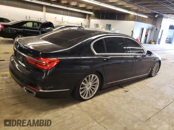 2016 BMW 7 Series 740i with VIN WBA7E2C5XGG547780, listed as a Copart auction lot 57895613 with 108,100 mi miles. Bid and sale history available at carsss.com. Image 3.