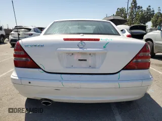 2001 Mercedes-Benz SLK-Class with VIN WDBKK65F81F210099, listed as a Copart auction lot 52606105 with 129,849 mi miles and Salvage Title. Bid and sale history available at carsss.com. Image 6.