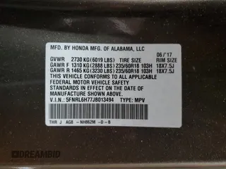 2018 Honda Odyssey EX-L z VIN 5FNRL6H77JB013494, wystawiony jako Copart lot #56348745 z przebiegiem 21 368 mil mil oraz Szkoda całkowita • Salvage title. Historia ofert i sprzedaży dostępna na DreamBid. Obrazek 14.