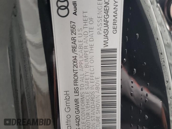 2014 Audi R8 z VIN WUASUAFG4EN001365, wystawiony jako Copart lot #58440864 z przebiegiem 67 980 mil mil oraz Szkoda całkowita • Salvage title. Historia ofert i sprzedaży dostępna na DreamBid. Obrazek 14.