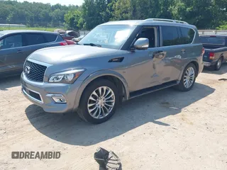 2016 Infiniti QX80 with VIN JN8AZ2NE5G9123443, listed as a IAAI auction lot 42595593 with 150,505 mi miles and . Bid and sale history available at DreamBid. Image 17.