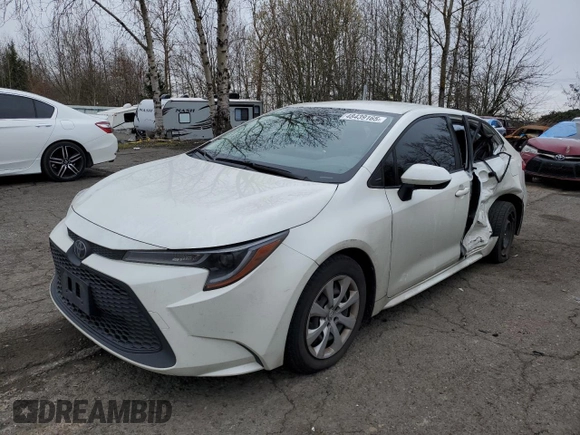 2021 Toyota Corolla LE with VIN JTDEPMAE1MJ121204, listed as a Copart auction lot 48439165 with 68,744 mi miles and Salvage Title. Bid and sale history available at carsss.com. Image 1.