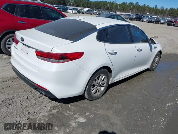2016 Kia Optima LX with VIN KNAGT4L39G5073865, listed as a IAAI auction lot 41675211 with 120,751 mi miles. Bid and sale history available at carsss.com. Image 4.