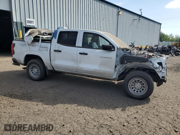 2023 Chevrolet Colorado 2WD Work Truck with VIN 1GCGSBEC3P1257245, listed as a Copart auction lot 63418715 with 9,715 mi miles and Clean title. Bid and sale history available at DreamBid. Image 4.