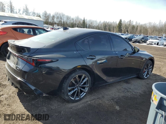 2021 Lexus IS 350 F Sport with VIN JTHGZ1E23M5019007, listed as a Copart auction lot 47771505 with 81,713 mi miles and Salvage Title. Bid and sale history available at DreamBid. Image 3.
