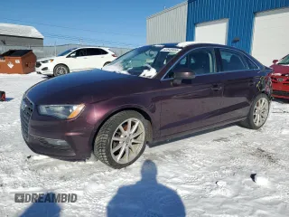 2015 Audi A3 with VIN WAUCCRFFXF1118433, listed as a Copart auction lot 43845655 with 216,274 mi miles and Salvage title. Bid and sale history available at DreamBid. Image 1.