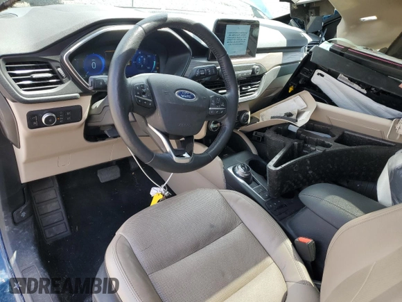 2020 Ford Escape Titanium Hybrid with VIN 1FMCU9DZ2LUC10252, listed as a Copart auction lot 56344755 with 31,382 mi miles and Salvage title. Bid and sale history available at DreamBid. Image 8.