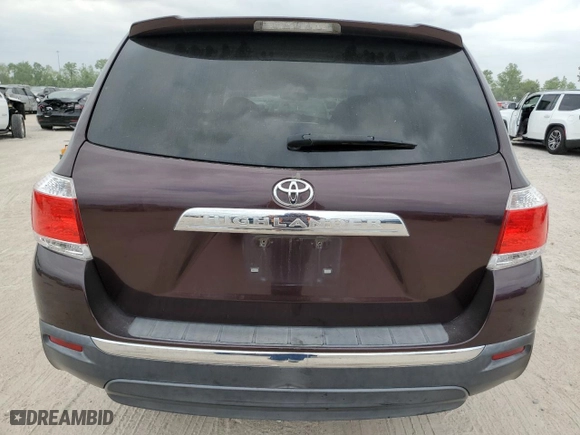 2011 Toyota Highlander with VIN 5TDZK3EH8BS045656, listed as a Copart auction lot 53379955 with 156,890 mi miles and Salvage Title. Bid and sale history available at carsss.com. Image 6.