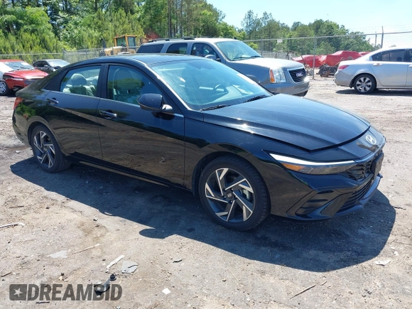 2024 Hyundai Elantra Limited with VIN KMHLP4DG1RU795908, listed as a IAAI auction lot 42191560 with 21,825 mi miles and . Bid and sale history available at DreamBid. Image 1.