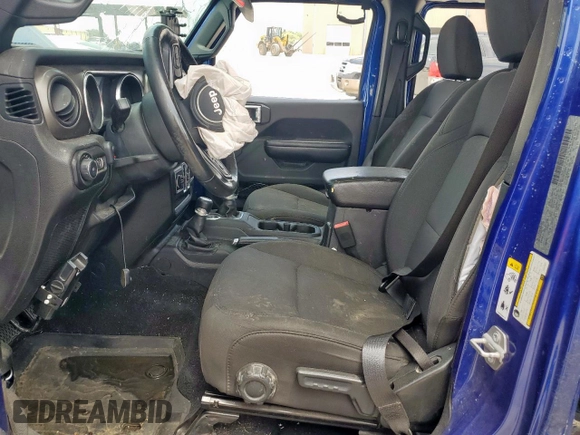 2018 Jeep Wrangler Unlimited Sport S with VIN 1C4HJXDG0JW272837, listed as a Copart auction lot 57532455 with Not provided miles and Salvage title. Bid and sale history available at DreamBid. Image 7.