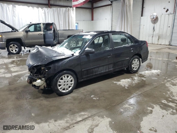 2005 Honda Civic Sdn LX SSRS with VIN 2HGES16685H568471, listed as a Copart auction lot 44326865 with 0 mi miles and Salvage Title. Bid and sale history available at carsss.com. Image 1.