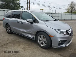 2020 Honda Odyssey EX-L with VIN 5FNRL6H77LB014535, listed as a Copart auction lot 52105275 with 112,542 mi miles and Salvage Title. Bid and sale history available at carsss.com. Image 4.