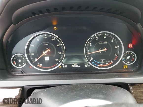 2015 BMW 7 Series 750Li xDrive z VIN WBAYF8C54FD654795, wystawiony jako Copart lot #82381894 z przebiegiem 56 968 mil mil oraz Szkoda całkowita • Salvage title. Historia ofert i sprzedaży dostępna na DreamBid. Obrazek 9.