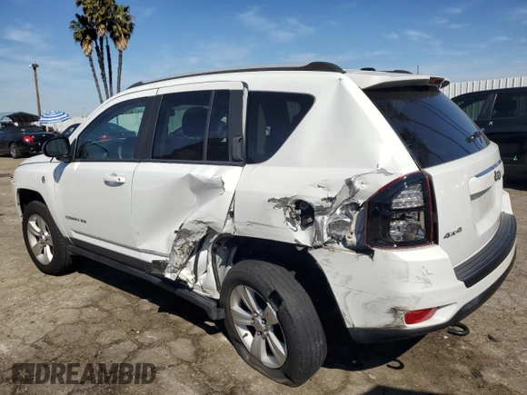 2016 Jeep Compass Sport with VIN 1C4NJDBB4GD511836, listed as a Copart auction lot 49989595 with 106,850 mi miles and Salvage Title. Bid and sale history available at carsss.com. Image 2.
