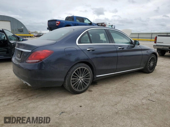 2020 Mercedes-Benz C 300 with VIN WDDWF8DB1LR539915, listed as a Copart auction lot 51808385 with 81,632 mi miles and Salvage title. Bid and sale history available at DreamBid. Image 3.