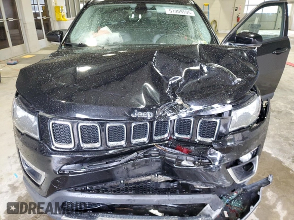 2020 Jeep Compass Limited with VIN 3C4NJCCB3LT152704, listed as a Copart auction lot 51909595 with 152,588 mi miles and Salvage title. Bid and sale history available at DreamBid. Image 14.
