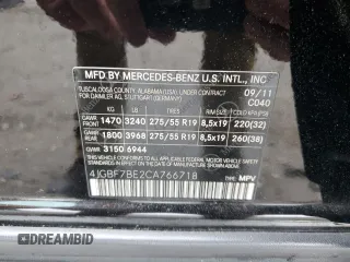 2012 Mercedes-Benz GL 450 z VIN 4JGBF7BE2CA766718, wystawiony jako Copart lot #56245625 z przebiegiem 139 662 mil mil oraz Czysty tytuł • Clean title. Historia ofert i sprzedaży dostępna na DreamBid. Obrazek 13.