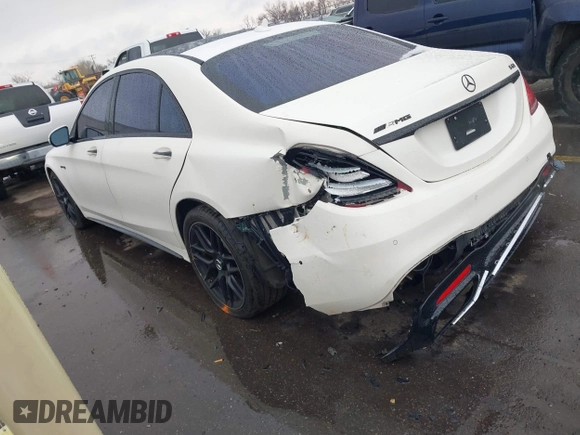 2019 Mercedes-Benz S-Class AMG S 63 with VIN WDDUG8JBXKA434294, listed as a IAAI auction lot 41239594 with 65,778 mi miles. Bid and sale history available at carsss.com. Image 3.