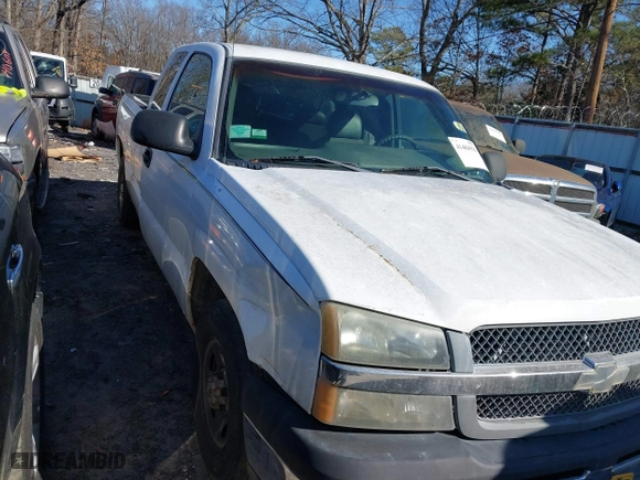 2003 Chevrolet Silverado 1500 Work Truck with VIN 2GCEC19X431198092, listed as a IAAI auction lot 41484994 with 89,757 mi miles. Bid and sale history available at carsss.com. Image 1.