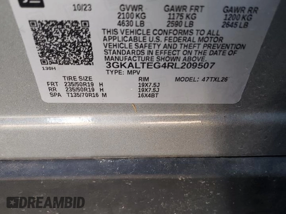 2024 GMC Terrain SLE with VIN 3GKALTEG4RL209507, listed as a Copart auction lot 41886555 with 18,363 mi miles and Salvage Title. Bid and sale history available at carsss.com. Image 14.