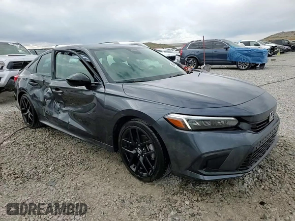 2024 Honda Civic Sport with VIN 2HGFE2F53RH592613, listed as a Copart auction lot 56556885 with 10,849 mi miles and Salvage title. Bid and sale history available at DreamBid. Image 13.