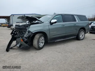 2023 Chevrolet Suburban Premier with VIN 1GNSCFKD8PR476982, listed as a Copart auction lot 46485075 with 47,447 mi miles and Salvage Title. Bid and sale history available at carsss.com. Image 1.