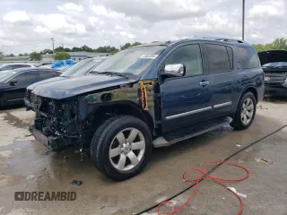 2014 Nissan Armada Platinum z VIN 5N1BA0ND0EN600721, wystawiony jako Copart lot #64603364 z przebiegiem 154 164 mil mil oraz Szkoda całkowita • Salvage title. Historia ofert i sprzedaży dostępna na DreamBid. Obrazek 1.