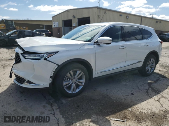 2022 Acura MDX with VIN 5J8YE1H34NL001829, listed as a Copart auction lot 51381795 with 50,698 mi miles and Salvage Title. Bid and sale history available at carsss.com. Image 1.