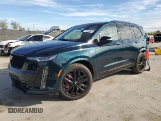 2024 Cadillac XT6 AWD Sport with VIN 1GYKPGRS2RZ753923, listed as a Copart auction lot 42375635 with 9,437 mi miles and Salvage Title. Bid and sale history available at carsss.com. Image 1.