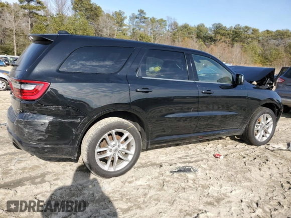 2022 Dodge Durango GT Plus with VIN 1C4RDJDG0NC219345, listed as a Copart auction lot 45709325 with 57,736 mi miles and Salvage Title. Bid and sale history available at DreamBid. Image 3.
