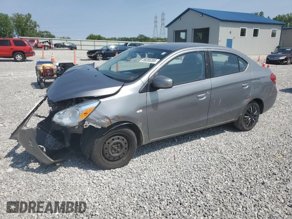 2017 Mitsubishi Mirage ES z VIN ML32F3FJ1HHF12135, wystawiony jako Copart lot #59205285 z przebiegiem 110 565 mil mil oraz Szkoda całkowita • Salvage title. Historia ofert i sprzedaży dostępna na DreamBid. Obrazek 1.