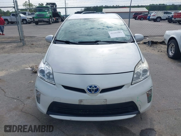 2013 Toyota Prius One with VIN JTDKN3DU5D0352800, listed as a IAAI auction lot 42102084 with 341,876 mi miles. Bid and sale history available at carsss.com. Image 12.